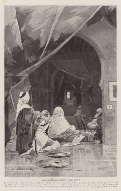 Een Divan van de Grote Sjerief van Wazan, Marokko door Charles Auguste Loye